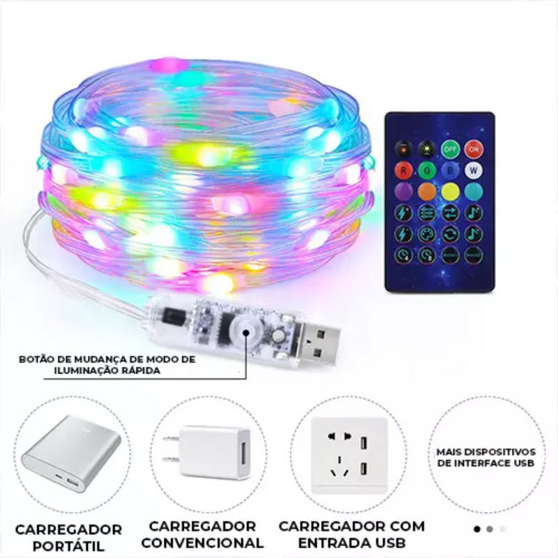 Pisca Pisca Led Smart Natalino - Controle Via Celular com 16 Milhões de Cores  POWERFAST